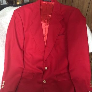 Red men’s quality blazer is very nice